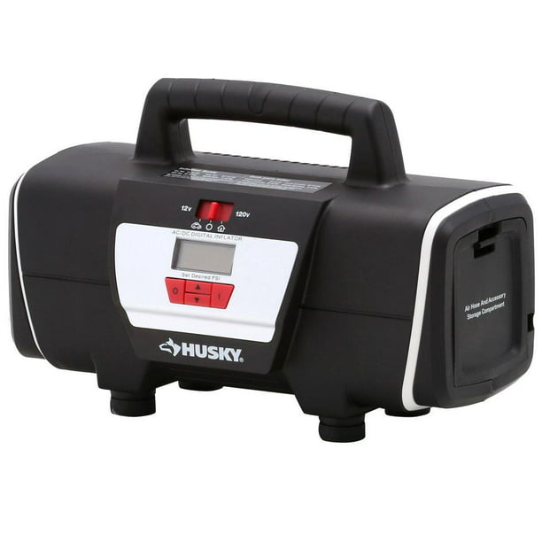 Husky HD12120B 12/120 Volt Auto Home Inflator 